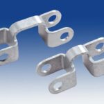 Two up small brackets on blue flat